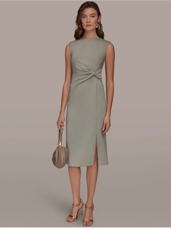 Donna Karan Dresses & Skirts - Donna Karan Sleeveless Twist Midi Dress in Sage Green